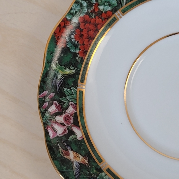 Bradford Editions 88661 Lena Liu Ruby-throated Hummingbird Saucer and Spoon Set - Picture 13 of 15